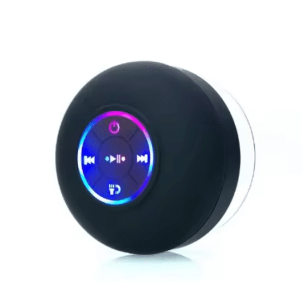 Zwarte waterdichte Bluetooth speaker – Draagbaar en perfect voor badkamer